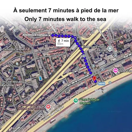 7 Min Walk To The Sea, Free Parking, 3 Ac, Garden ניס